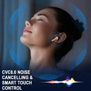 DRSAEC Kabellose Ohrhörer, Bluetooth 5.3-Ohrhörer mit LED-Power-Display, In-Ear-Mikrofon mit Geräuschunterdrückung, 40-Stunden-Wiedergabe.
