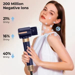 7-in-1-Haartrocknerbürste, bürstenloser Hochgeschwindigkeits-Haartrockner mit Diffusor, ionischer Föhn, Heißluft-Styling-Kamm, automatischer Lockenwickler