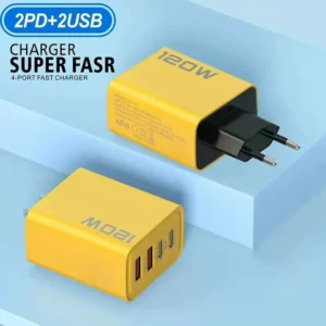 Nur Neueinkäufer 0.19€ Quick Charge 3.0 Fast Charger Muti Total 120W 4 Port USB Type C PD Mobile Phone Wall Adapter for iPhone 16 Samsung S24