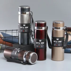 316 Edelstahl-Thermosbecher, Sport, Zuhause, Reisen, Wasserkocher, tragbarer Sling-Wasserkocher, große Kapazität, für den Außenbereich, 800 ml