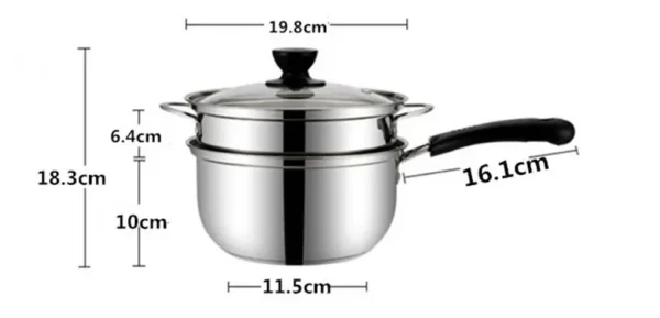 Edelstahl topf Doppelten Boden Suppe Topf Nichtmagnetischen Kochen mehrzweck Kochgeschirr Non stick Pan induktion herd verwendet topf – Bild 9