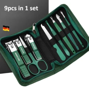 6/9-teiliges Set, professionelles Stück, Nagelpflegeset, Maniküre- und Pediküre-Set aus Edelstahl, Nagelknipser-Set mit Reiseetui