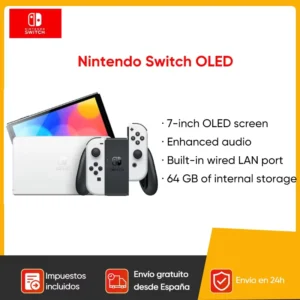 Nintendo Schalter OLED Modell 7 Zoll Bildschirm Joy‑Con Griff Verbesserte Audio Einstellbare Konsole Stabile TV Modus Video Spiel