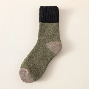 5 Paar Herren-Wintersocken, dickes Fleece, warme Handtuch-Untersocken, mittlere Röhre, Sportsocken, hohe Qualität