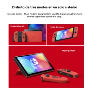 Nintendo Schalter OLED Modell 7 Zoll Bildschirm Joy‑Con Griff Verbesserte Audio Einstellbare Konsole Stabile TV Modus Video Spiel