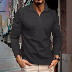 Herbst Heißer Verkauf Der Saison männer Zipper Langarm Polo-Shirt Floral Stickerei Design Reitsport Stil Grenzüberschreitende F
