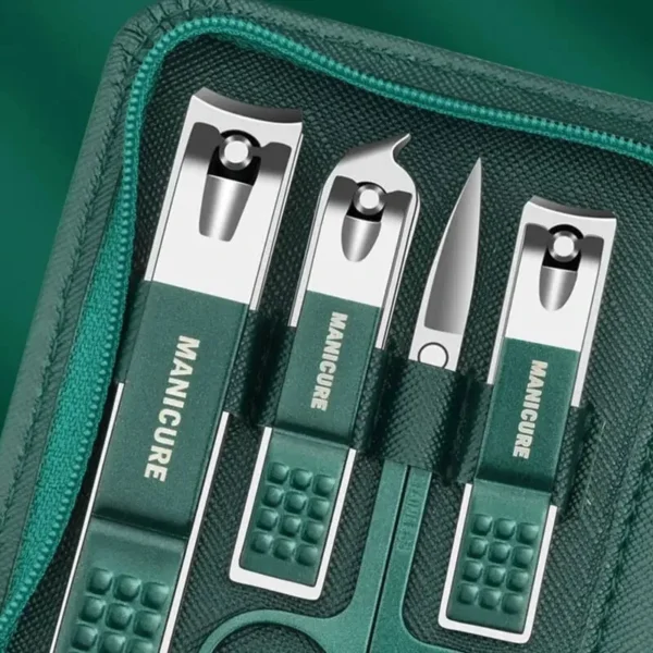 6/9-teiliges Set, professionelles Stück, Nagelpflegeset, Maniküre- und Pediküre-Set aus Edelstahl, Nagelknipser-Set mit Reiseetui – Bild 5