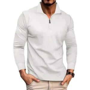 Herbst Heißer Verkauf Der Saison männer Zipper Langarm Polo-Shirt Floral Stickerei Design Reitsport Stil Grenzüberschreitende F