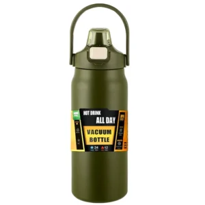 Outdoor-Thermoskanne, tragbar, Thermobecher aus Edelstahl 304, Tumbler, Isolierflaschen, kalte und heiße Sportwasserflasche mit Strohhalm