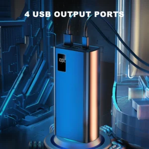 Reise-Powerbank 50000 mAh mit 5 Ausgängen und 2 Eingängen, externer Akku mit hoher Kapazität für iPhone, Samsung Galaxy
