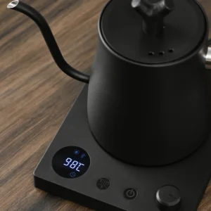 1000 W elektrischer Schwanenhals-Wasserkocher, 1000 ml, 304 Edelstahl, Kaffeekanne, intelligente Temperatur, LED-Anzeige für Kaffee, Tee