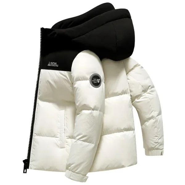Hohe Qualität männer daunenjacke Casual Mit Kapuze Verdickte Winter Warme Oberbekleidung Kurzen Stil Farbblock Design Neue Heiße Verkauf Von Der – Bild 5