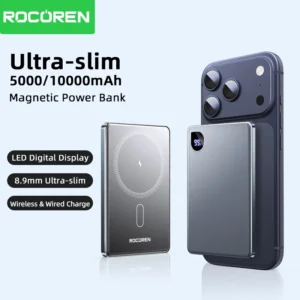 Rocoren 10000 mAh Magnetische PowerBank Schnelle Aufladung 5000 mAh Power Bank Tragbare Drahtlose Ladegerät Batterie Für iPhone 17 16 Pro max