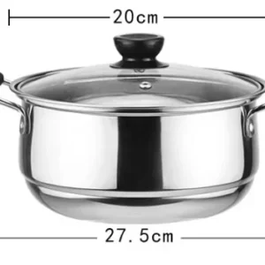 Edelstahl topf Doppelten Boden Suppe Topf Nichtmagnetischen Kochen mehrzweck Kochgeschirr Non stick Pan induktion herd verwendet topf