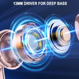 DRSAEC Kabellose Ohrhörer, Bluetooth 5.3-Ohrhörer mit LED-Power-Display, In-Ear-Mikrofon mit Geräuschunterdrückung, 40-Stunden-Wiedergabe.
