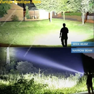 Wiederaufladbare Taschenlampen mit hohem Lumen, 990.000 Lumen, hellste LED-Taschenlampe mit 5 Modi, leistungsstarke wasserdichte Taschenlampe