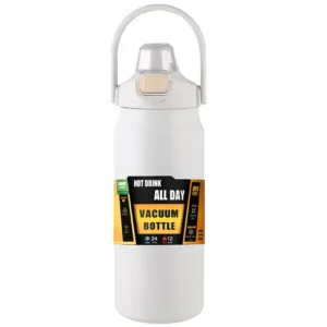 Outdoor-Thermoskanne, tragbar, Thermobecher aus Edelstahl 304, Tumbler, Isolierflaschen, kalte und heiße Sportwasserflasche mit Strohhalm
