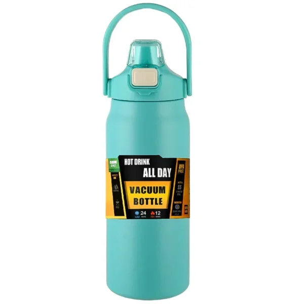 Outdoor-Thermoskanne, tragbar, Thermobecher aus Edelstahl 304, Tumbler, Isolierflaschen, kalte und heiße Sportwasserflasche mit Strohhalm – Bild 9