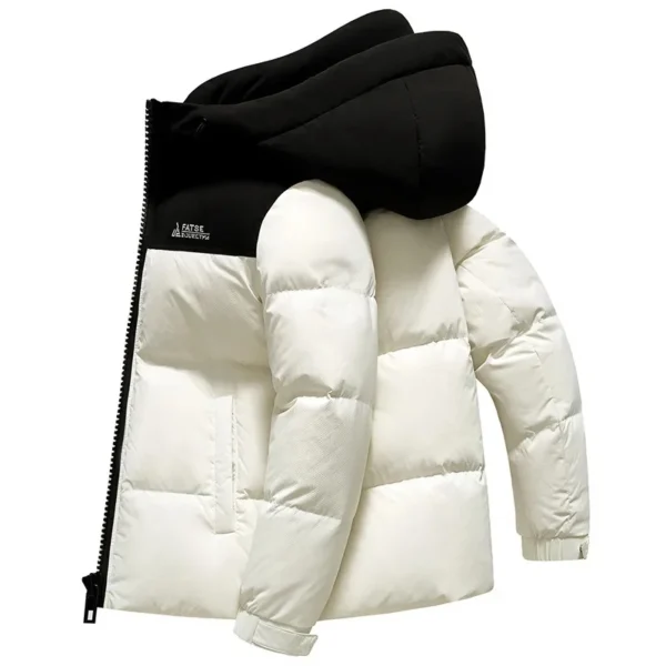 Hohe Qualität männer daunenjacke Casual Mit Kapuze Verdickte Winter Warme Oberbekleidung Kurzen Stil Farbblock Design Neue Heiße Verkauf Von Der – Bild 2