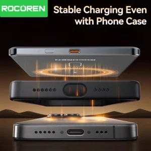Rocoren 10000 mAh Magnetische PowerBank Schnelle Aufladung 5000 mAh Power Bank Tragbare Drahtlose Ladegerät Batterie Für iPhone 17 16 Pro max