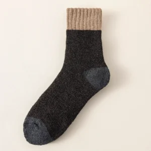5 Paar Herren-Wintersocken, dickes Fleece, warme Handtuch-Untersocken, mittlere Röhre, Sportsocken, hohe Qualität