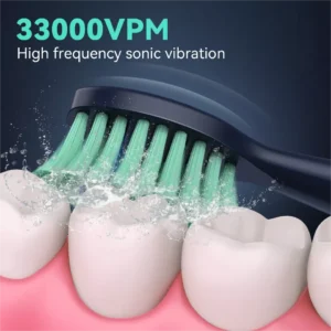 SEJOY Sonic elektrische Zahnbürste, Zahnaufhellung, Vibration, 5 Modi, 8 Ersatzbürstenköpfe, USB wiederaufladbar