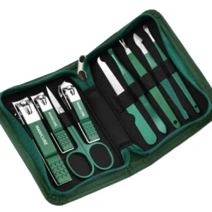 6/9-teiliges Set, professionelles Stück, Nagelpflegeset, Maniküre- und Pediküre-Set aus Edelstahl, Nagelknipser-Set mit Reiseetui