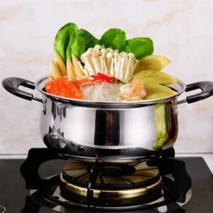 Edelstahl topf Doppelten Boden Suppe Topf Nichtmagnetischen Kochen mehrzweck Kochgeschirr Non stick Pan induktion herd verwendet topf