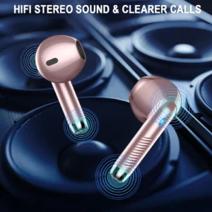 DRSAEC Kabellose Ohrhörer, Bluetooth 5.3-Ohrhörer mit LED-Power-Display, In-Ear-Mikrofon mit Geräuschunterdrückung, 40-Stunden-Wiedergabe.