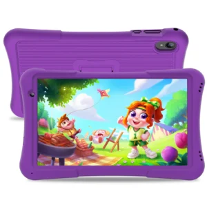 PRITOM 10-Zoll-Kinder-Android-Tablet, 4 GB (2+2)+32 GB, Quad Core, 6000 mAh, WiFi 6, Dual-Kamera, Bluetooth, Kleinkind-Tablet