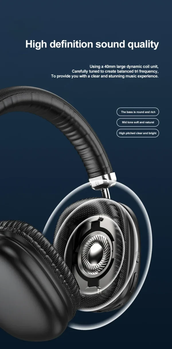 2025 Air Max Bluetooth 5.3 Kopfhörer Over-Ear-Kopfhörer Wireless Headset Pods Pro Max Kopfhörer für iOS Android Tws Bluetooth – Bild 9