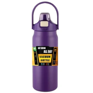 Outdoor-Thermoskanne, tragbar, Thermobecher aus Edelstahl 304, Tumbler, Isolierflaschen, kalte und heiße Sportwasserflasche mit Strohhalm