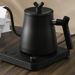 1000 W elektrischer Schwanenhals-Wasserkocher, 1000 ml, 304 Edelstahl, Kaffeekanne, intelligente Temperatur, LED-Anzeige für Kaffee, Tee