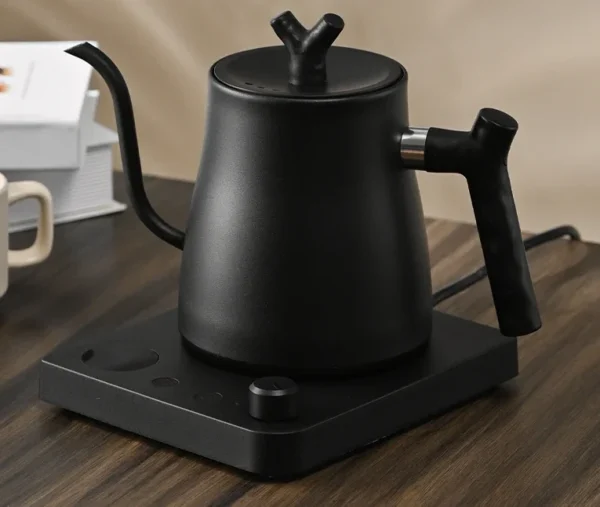 1000 W elektrischer Schwanenhals-Wasserkocher, 1000 ml, 304 Edelstahl, Kaffeekanne, intelligente Temperatur, LED-Anzeige für Kaffee, Tee