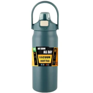 Outdoor-Thermoskanne, tragbar, Thermobecher aus Edelstahl 304, Tumbler, Isolierflaschen, kalte und heiße Sportwasserflasche mit Strohhalm
