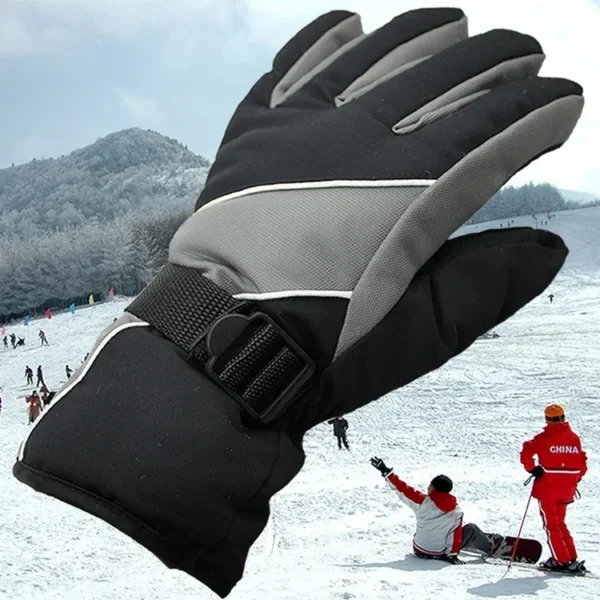 Verdickte Winter-Skihandschuhe für Männer und Frauen, Outdoor-Klettern, Radfahren, kältebeständig, warm, Freizeit, Fahrrad-Reithandschuhe – Bild 2