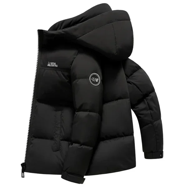 Hohe Qualität männer daunenjacke Casual Mit Kapuze Verdickte Winter Warme Oberbekleidung Kurzen Stil Farbblock Design Neue Heiße Verkauf Von Der