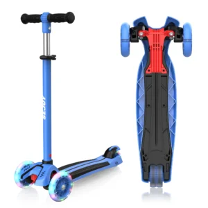 SEJOY faltbarer Kinderroller, höhenverstellbar, 3-Rad-Roller mit Blitzrädern, Roller für Kinder im Alter von 3–12 Jahren, Geschenk