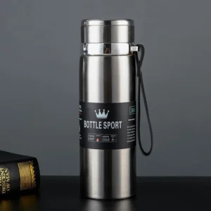 316 Edelstahl-Thermosbecher, Sport, Zuhause, Reisen, Wasserkocher, tragbarer Sling-Wasserkocher, große Kapazität, für den Außenbereich, 800 ml