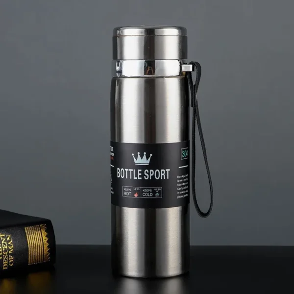 316 Edelstahl-Thermosbecher, Sport, Zuhause, Reisen, Wasserkocher, tragbarer Sling-Wasserkocher, große Kapazität, für den Außenbereich, 800 ml – Bild 3