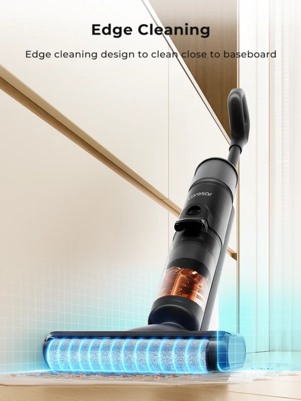 Laresar M3 Kabelloser Nass- und Trockensauger mit Wischfunktion, Randreinigungsdesign, 55 Minuten Laufzeit, automatische Saugkraftregelung, selbstreinigender Bodenreiniger, intelligentes Haushaltsgerät. – Bild 3