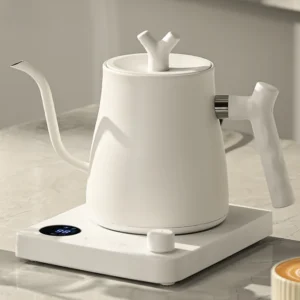 1000 W elektrischer Schwanenhals-Wasserkocher, 1000 ml, 304 Edelstahl, Kaffeekanne, intelligente Temperatur, LED-Anzeige für Kaffee, Tee