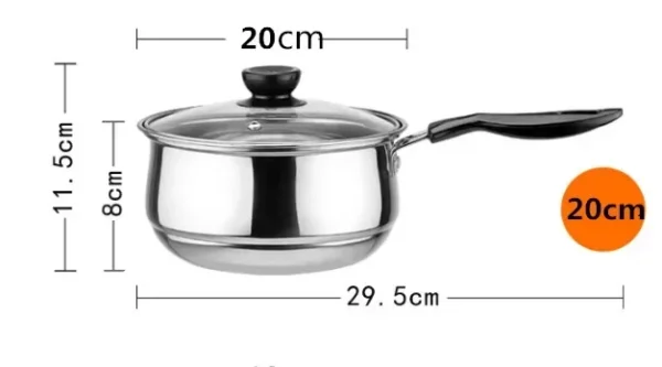 Edelstahl topf Doppelten Boden Suppe Topf Nichtmagnetischen Kochen mehrzweck Kochgeschirr Non stick Pan induktion herd verwendet topf – Bild 3