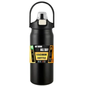 Outdoor-Thermoskanne, tragbar, Thermobecher aus Edelstahl 304, Tumbler, Isolierflaschen, kalte und heiße Sportwasserflasche mit Strohhalm