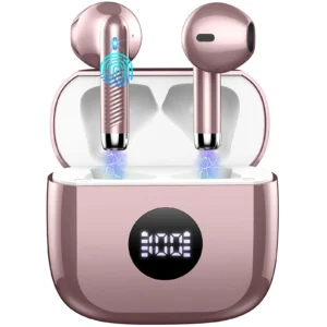 DRSAEC Kabellose Ohrhörer, Bluetooth 5.3-Ohrhörer mit LED-Power-Display, In-Ear-Mikrofon mit Geräuschunterdrückung, 40-Stunden-Wiedergabe.