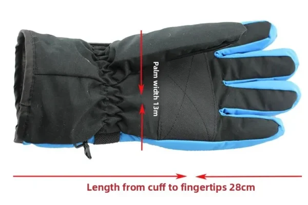 Verdickte Winter-Skihandschuhe für Männer und Frauen, Outdoor-Klettern, Radfahren, kältebeständig, warm, Freizeit, Fahrrad-Reithandschuhe – Bild 9