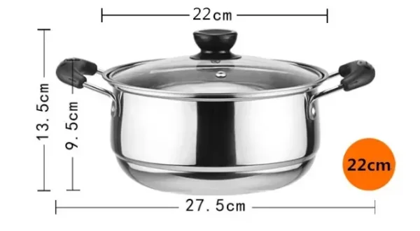 Edelstahl topf Doppelten Boden Suppe Topf Nichtmagnetischen Kochen mehrzweck Kochgeschirr Non stick Pan induktion herd verwendet topf – Bild 6