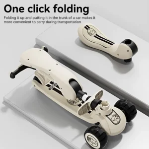 Kinderroller Sit or Stand Ride mit blinkenden Rädern, Musiklichtern, faltbarer Sitz für Jungen und Mädchen im Alter von 3–10 Jahren