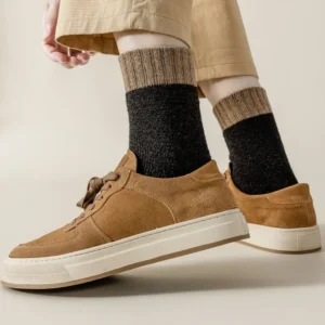 5 Paar Herren-Wintersocken, dickes Fleece, warme Handtuch-Untersocken, mittlere Röhre, Sportsocken, hohe Qualität