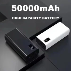 Reise-Powerbank 50000 mAh mit 5 Ausgängen und 2 Eingängen, externer Akku mit hoher Kapazität für iPhone, Samsung Galaxy